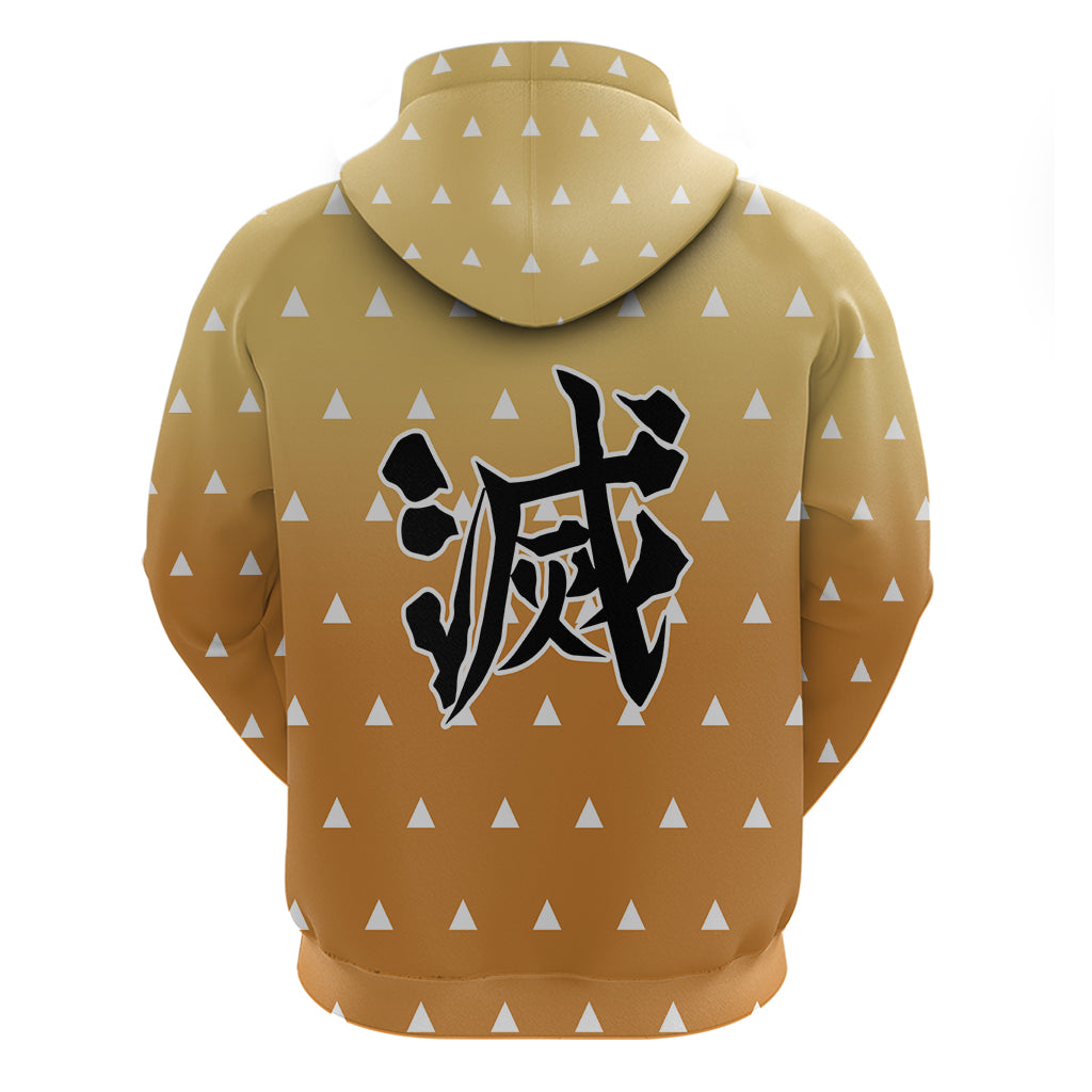 Kimetsu Zenitsu Zip Hoodie Demon Slayer Anime Funny Style