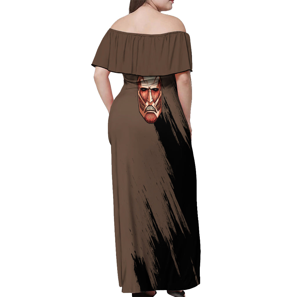Giant Titan - Attack On Titan Off Shoulder Maxi Dress Attack On Titan
