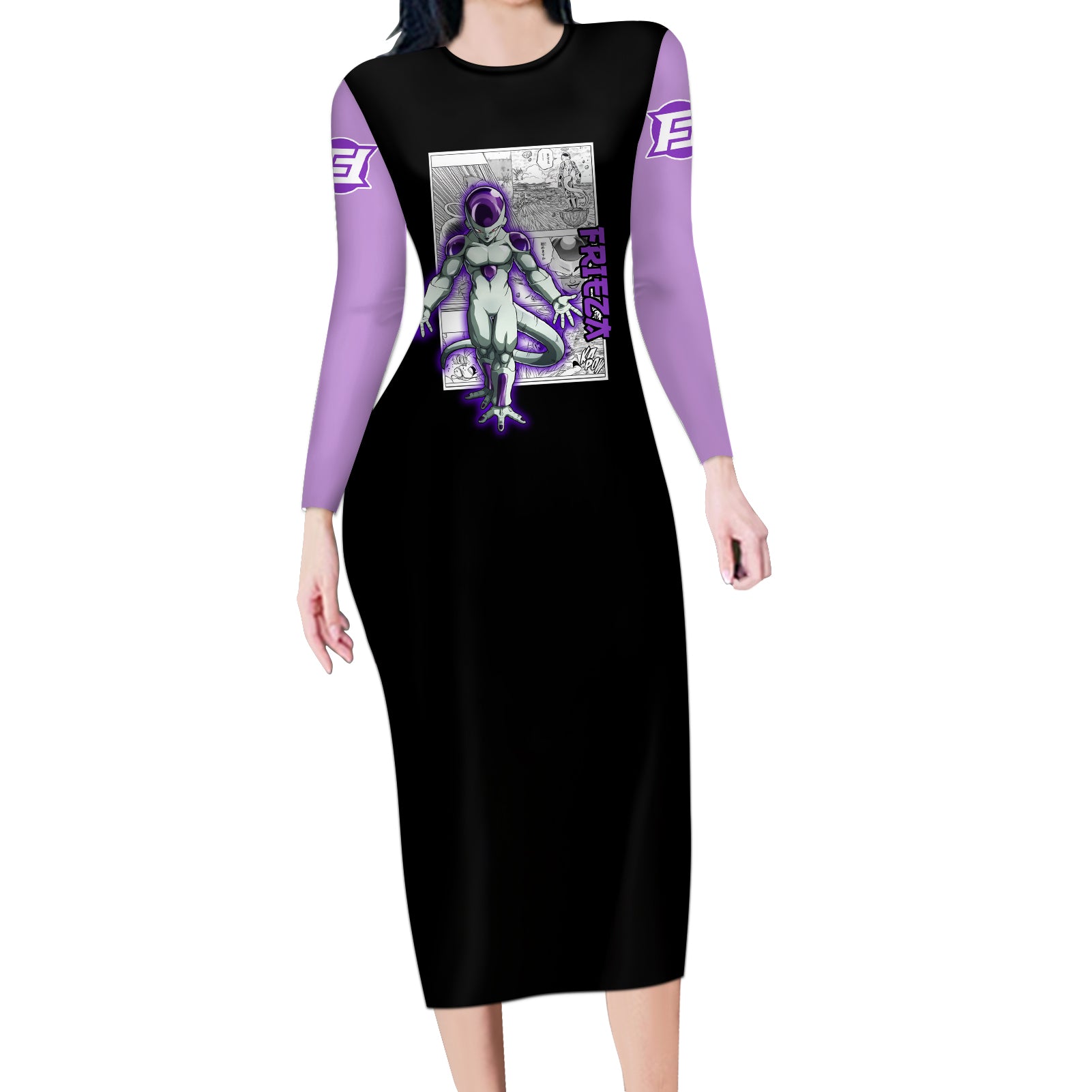 Frieza Long Sleeve Bodycon Dress Dragon Ball Mix Anime Manga