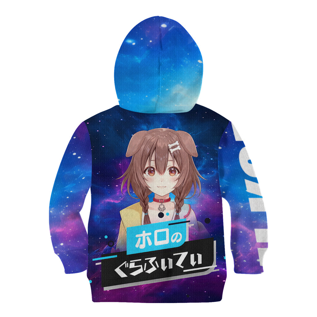 Inugami Korone Holo Live Kid Hoodie Galaxy Style
