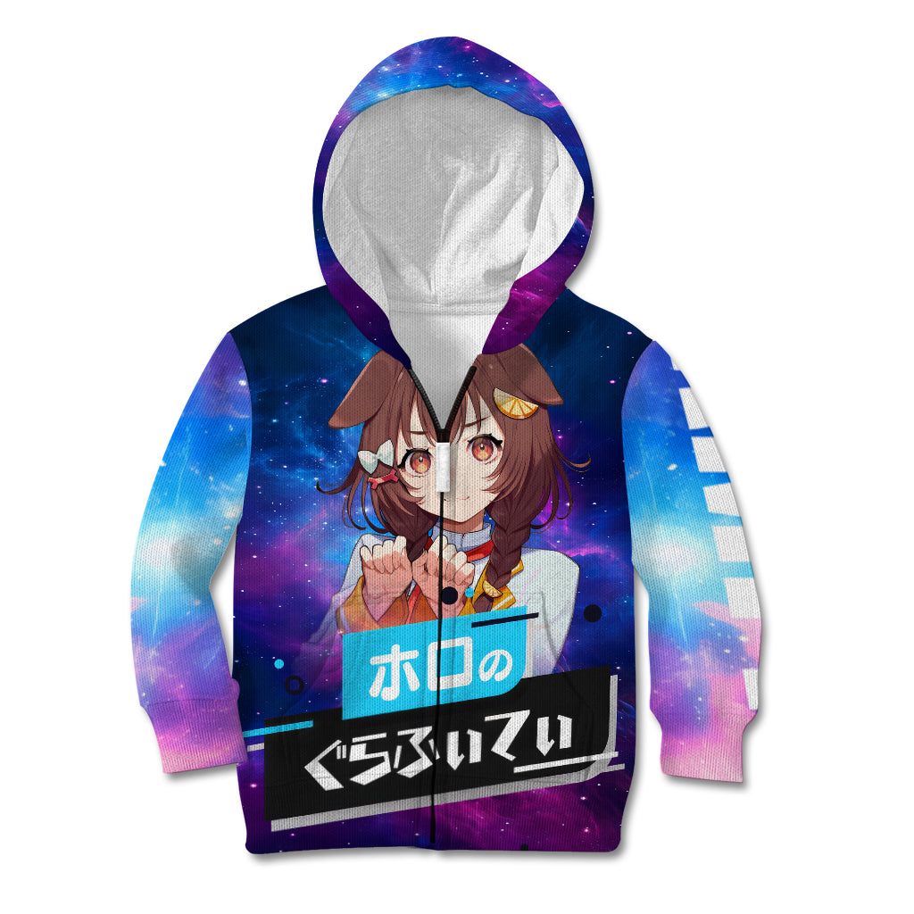 Inugami Korone Holo Live Kid Hoodie Galaxy Style