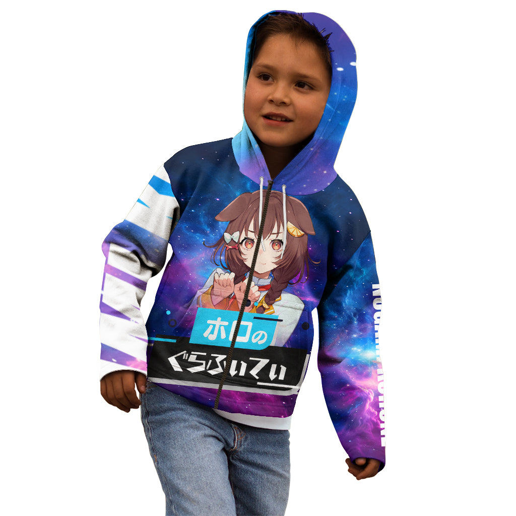 Inugami Korone Holo Live Kid Hoodie Galaxy Style