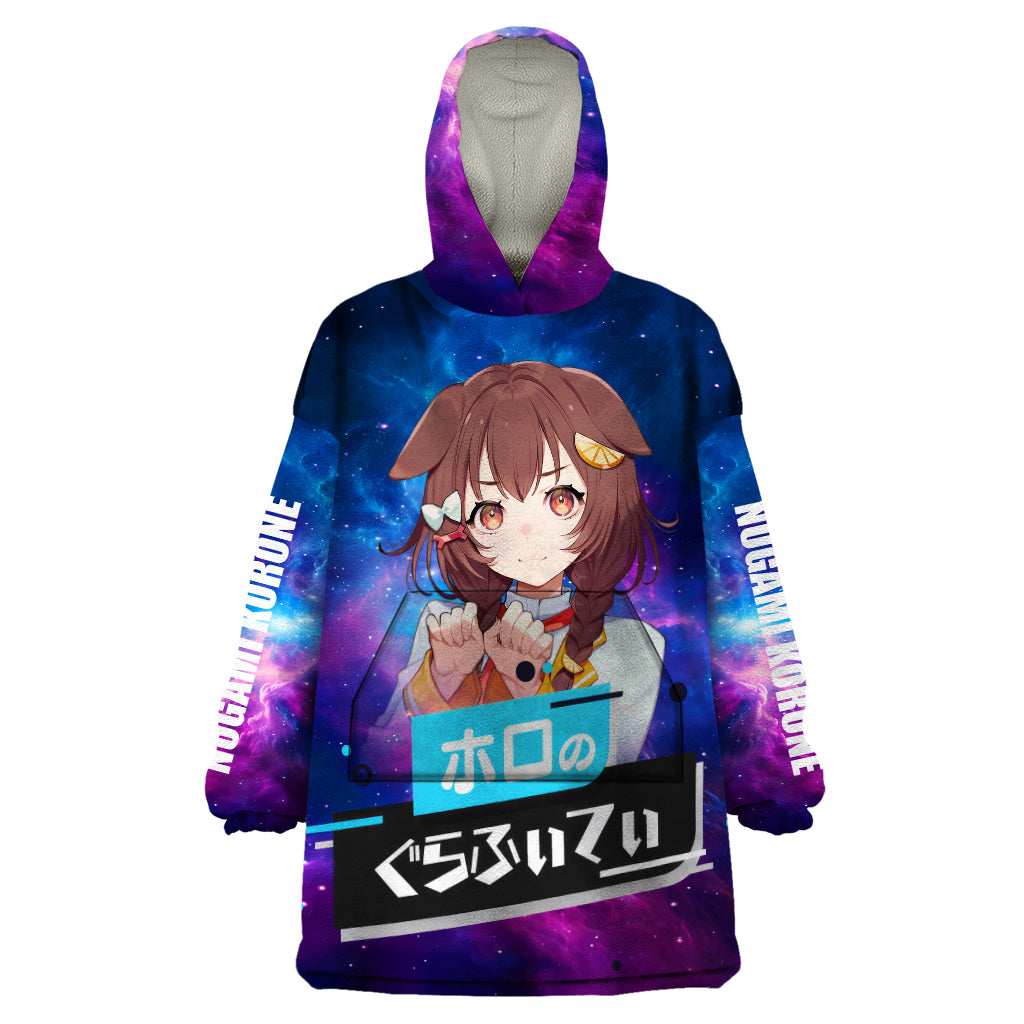 Inugami Korone Holo Live Wearable Blanket Hoodie Galaxy Style