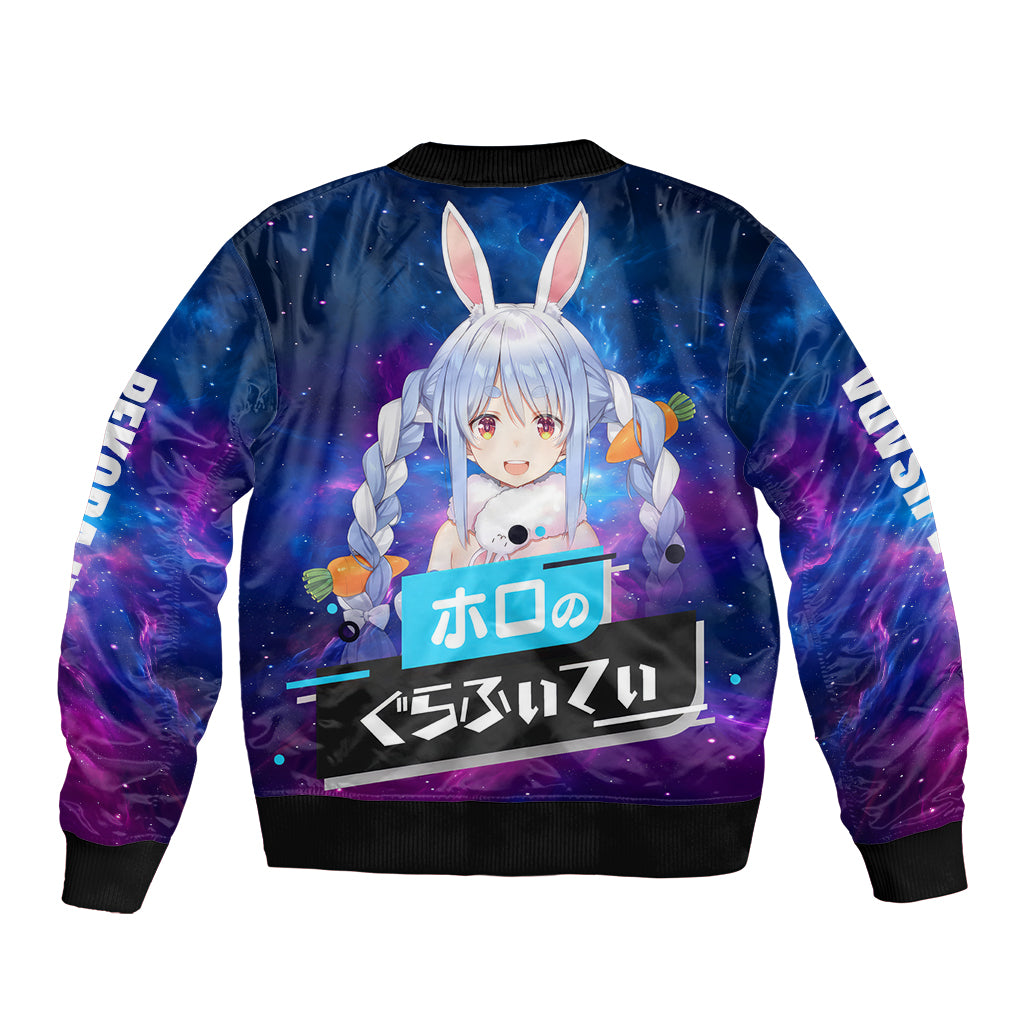 Pekora Usada Holo Live Bomber Jacket Galaxy Style