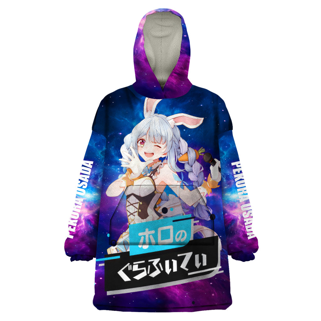 Pekora Usada Holo Live Wearable Blanket Hoodie Galaxy Style