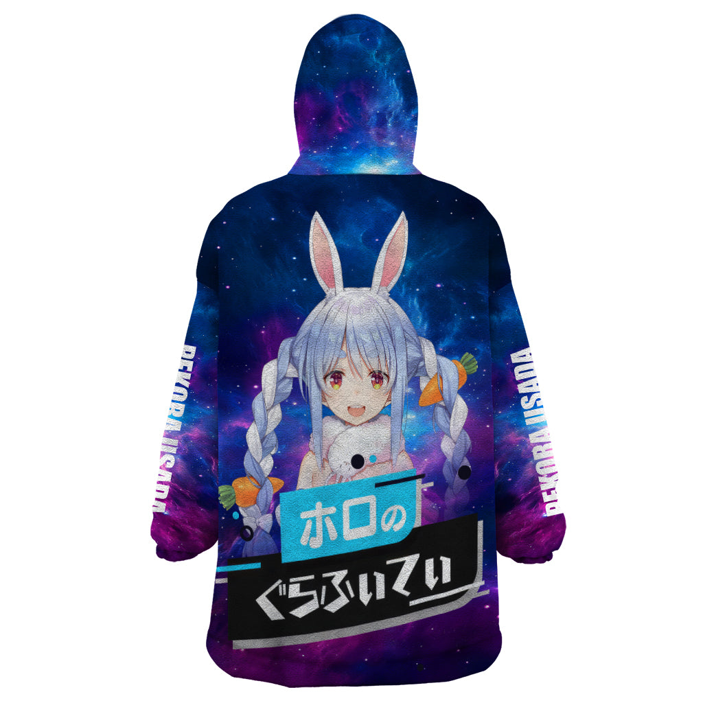 Pekora Usada Holo Live Wearable Blanket Hoodie Galaxy Style