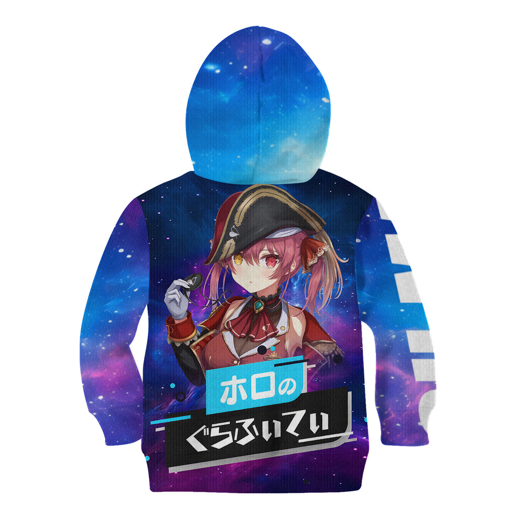 Houshou Marine Holo Live Kid Hoodie Galaxy Style