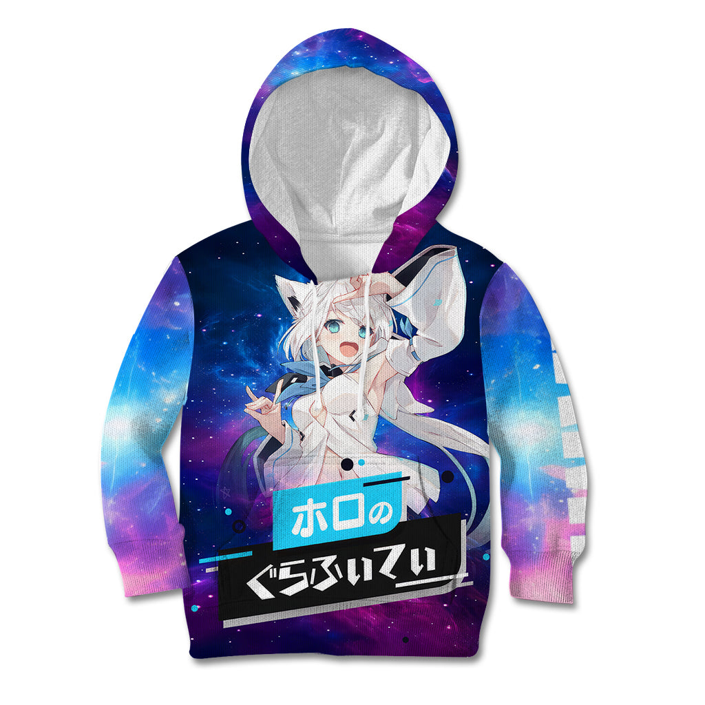 Shirakami Fubuki Holo Live Kid Hoodie Galaxy Style