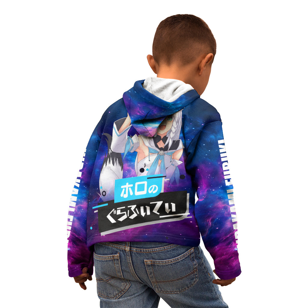 Shirakami Fubuki Holo Live Kid Hoodie Galaxy Style