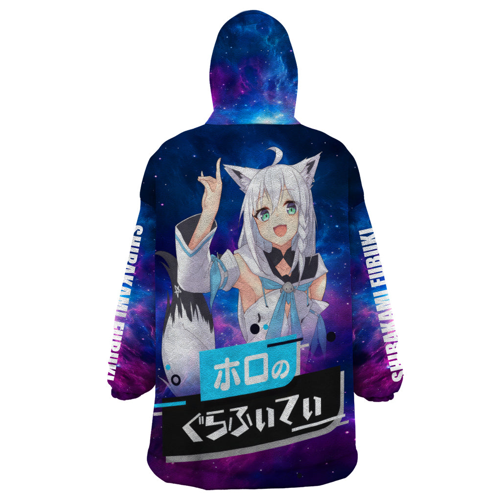 Shirakami Fubuki Holo Live Wearable Blanket Hoodie Galaxy Style