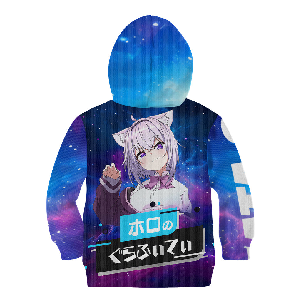 Nekomata Okayu Holo Live Kid Hoodie Galaxy Style