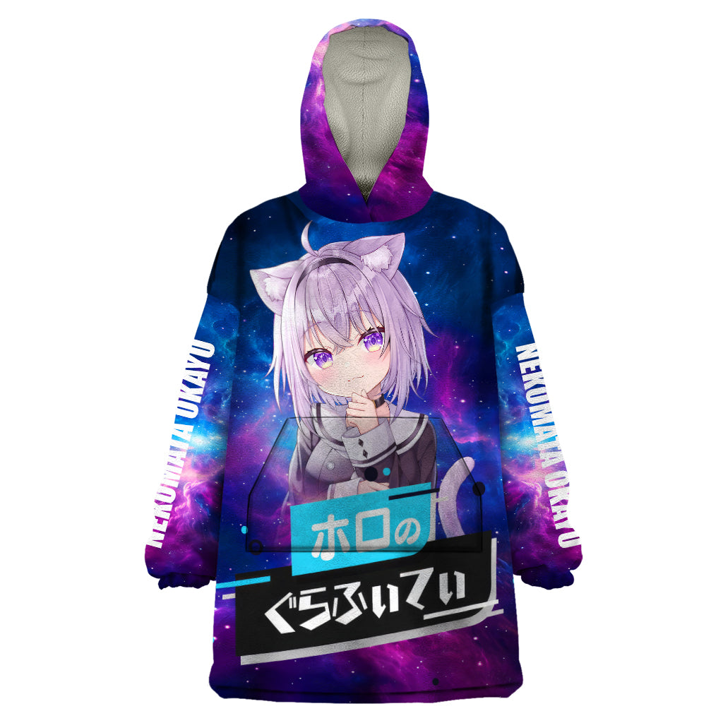 Nekomata Okayu Holo Live Wearable Blanket Hoodie Galaxy Style
