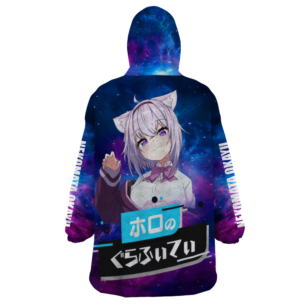 Nekomata Okayu Holo Live Wearable Blanket Hoodie Galaxy Style