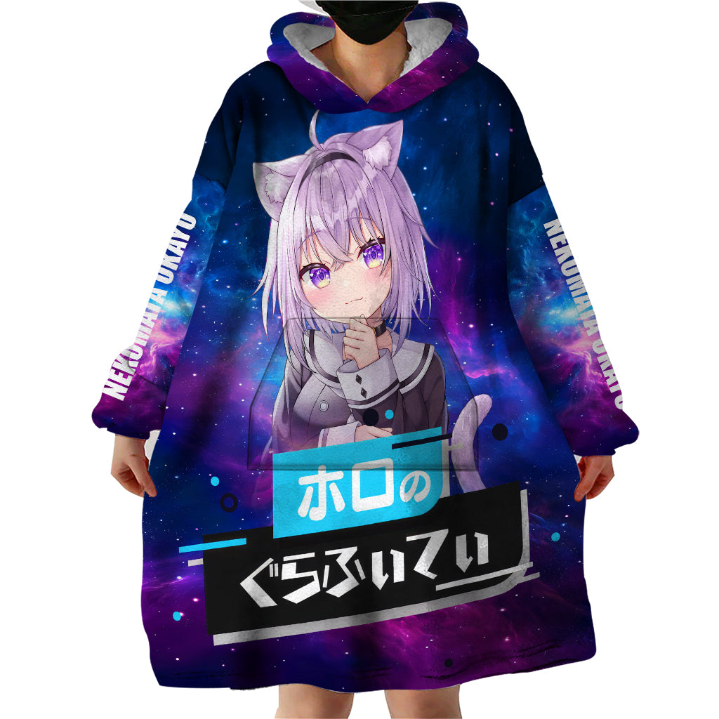 Nekomata Okayu Holo Live Wearable Blanket Hoodie Galaxy Style