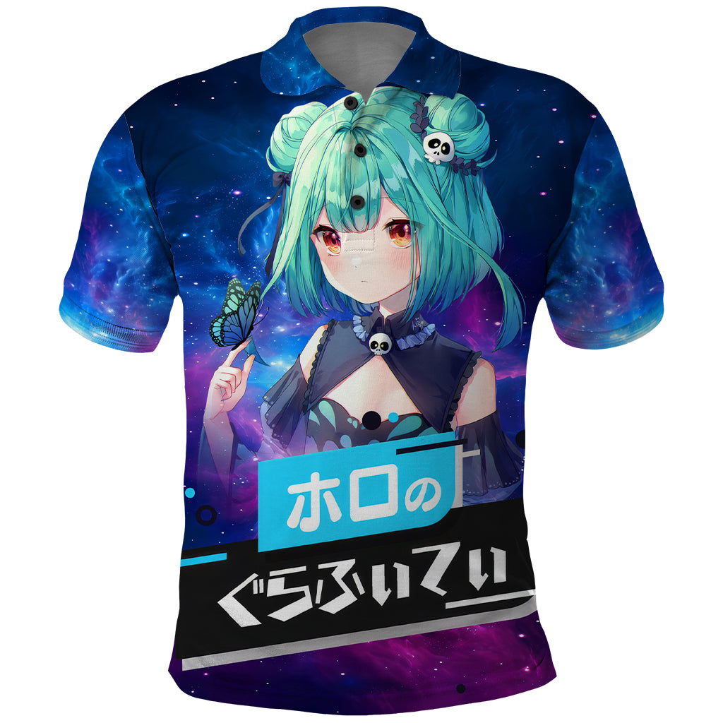Uruha Rushia Holo Live Polo Shirt Galaxy Style
