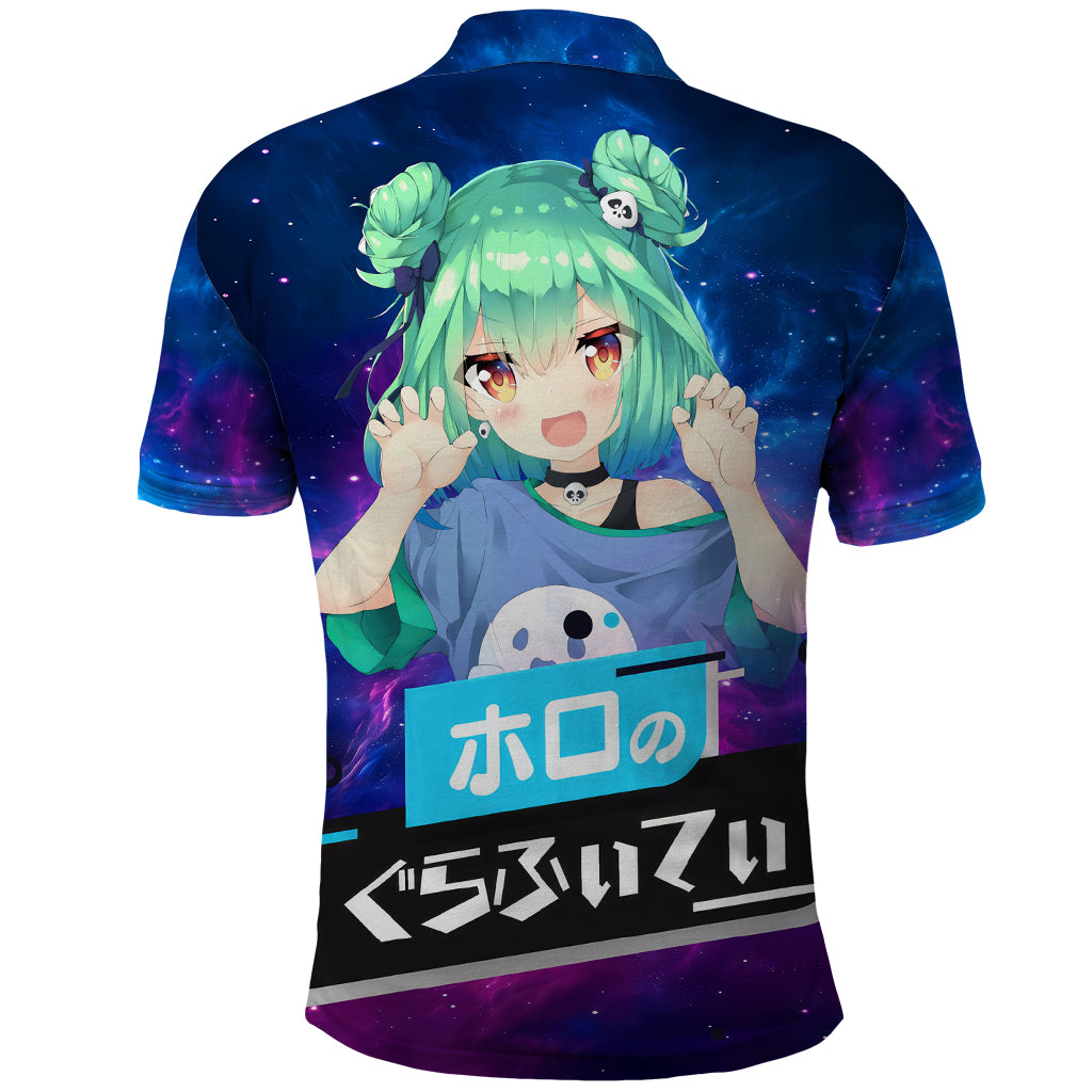 Uruha Rushia Holo Live Polo Shirt Galaxy Style