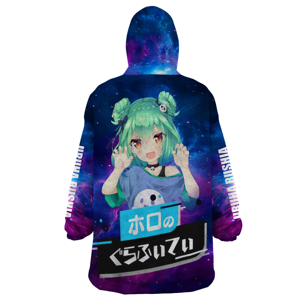 Uruha Rushia Holo Live Wearable Blanket Hoodie Galaxy Style
