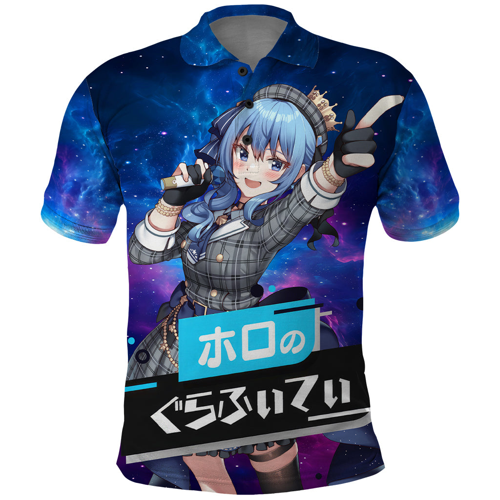 Hoshimachi Suisei Holo Live Polo Shirt Galaxy Style