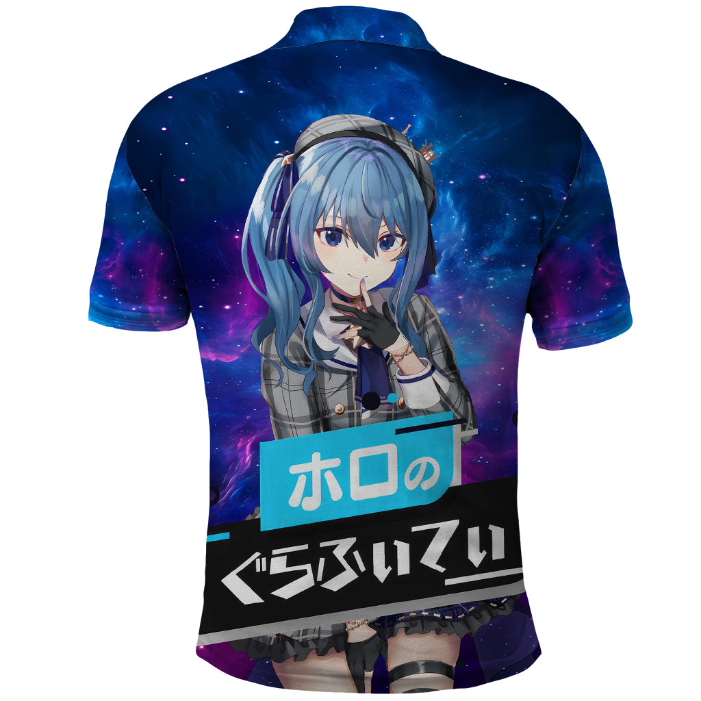 Hoshimachi Suisei Holo Live Polo Shirt Galaxy Style