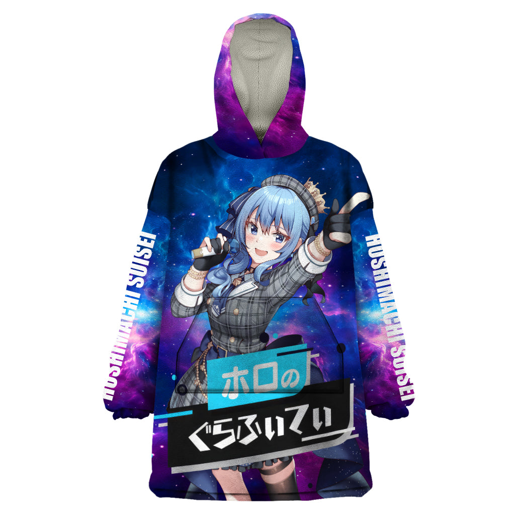Hoshimachi Suisei Holo Live Wearable Blanket Hoodie Galaxy Style