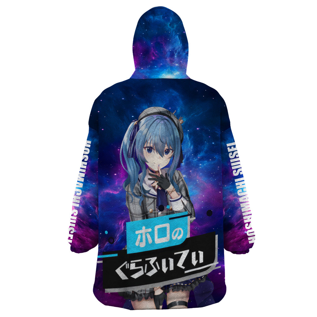 Hoshimachi Suisei Holo Live Wearable Blanket Hoodie Galaxy Style