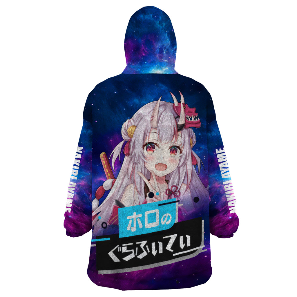 Nakiri Ayame Holo Live Wearable Blanket Hoodie Galaxy Style