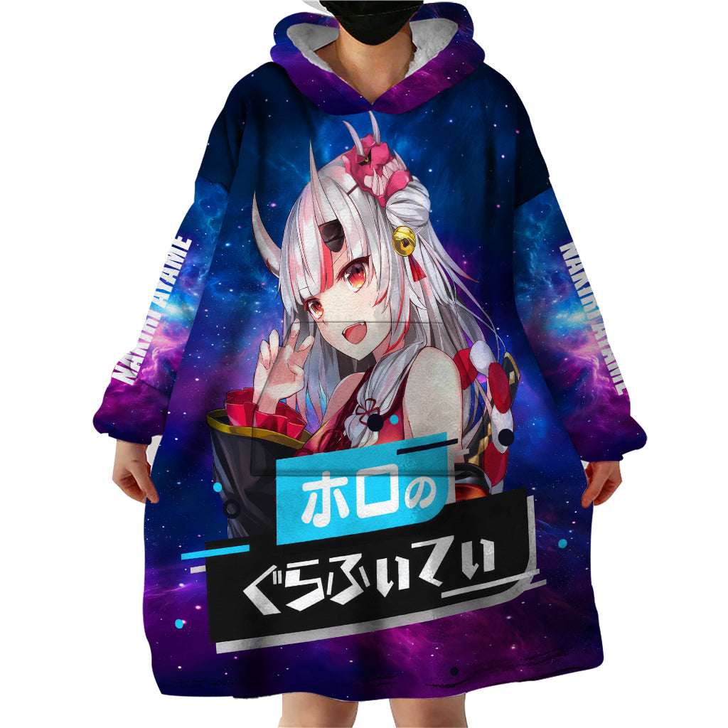 Nakiri Ayame Holo Live Wearable Blanket Hoodie Galaxy Style
