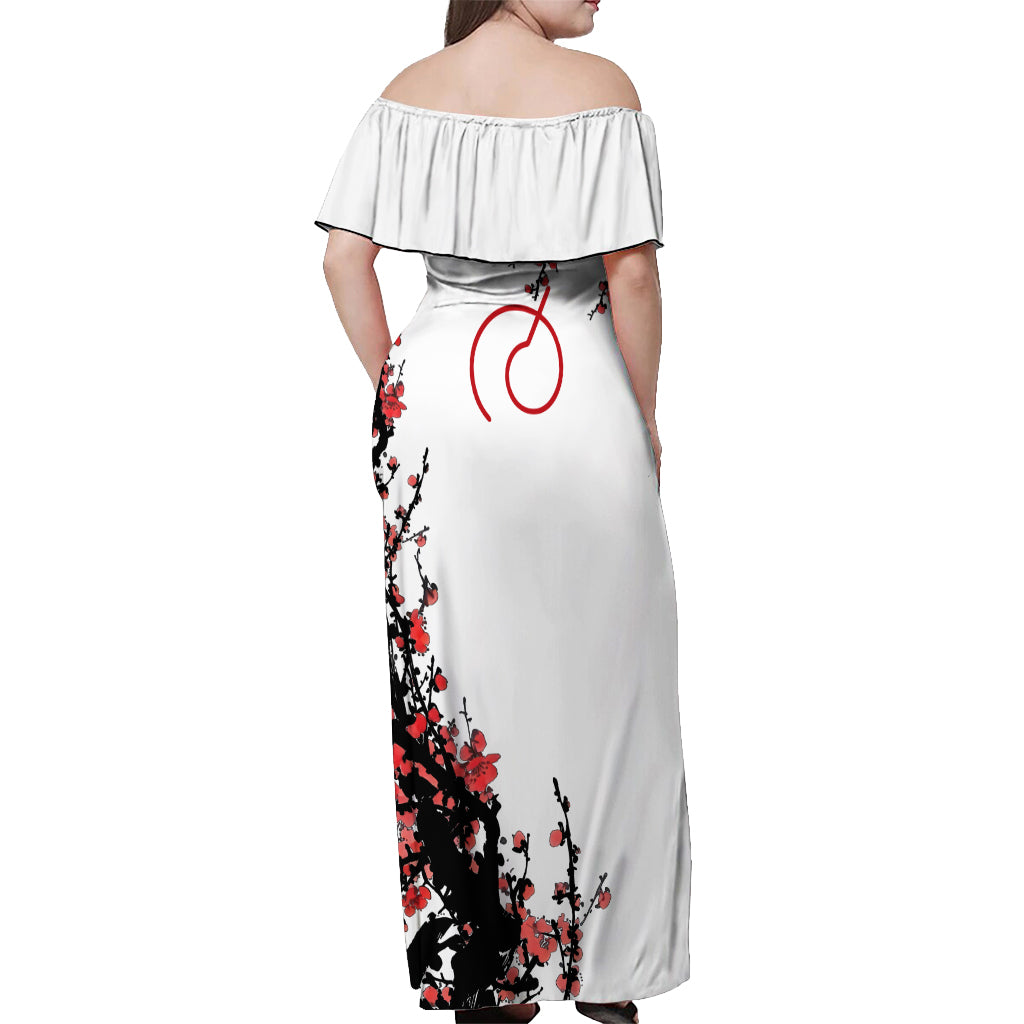 Beerus Dragon Ball Off Shoulder Maxi Dress Anime Japan Style