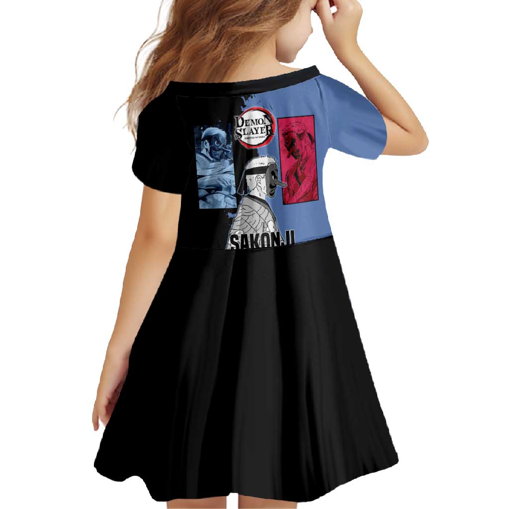 Sakonji Urokodaki from Demon Slayer Family Matching Tank Maxi Dress and Hawaiian Shirt with Blue and Black Split Background and Cloud Kimono Water Style Manga Design - The Mazicc