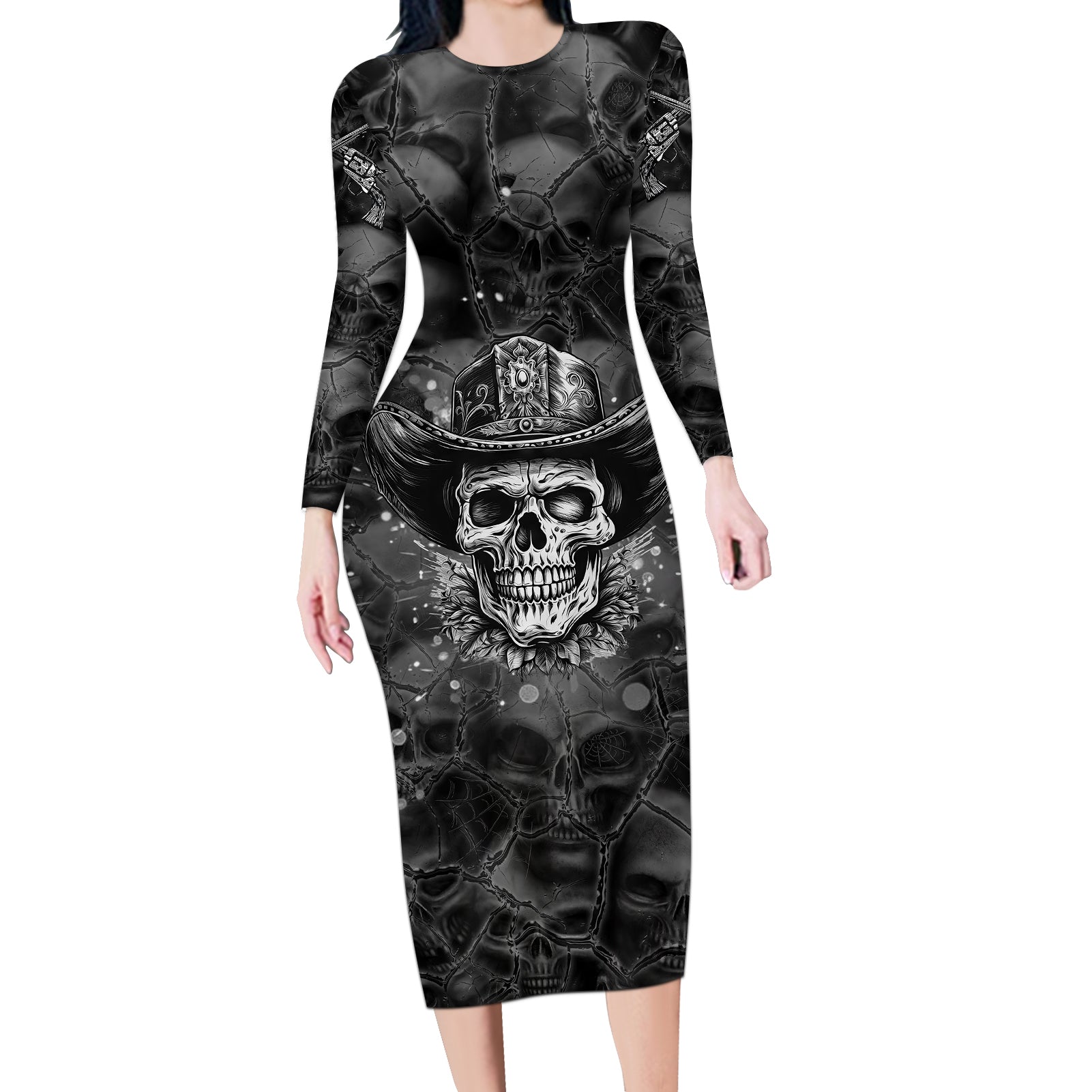 cowboy-skull-long-sleeve-bodycon-dress-cowboy-take-me-away