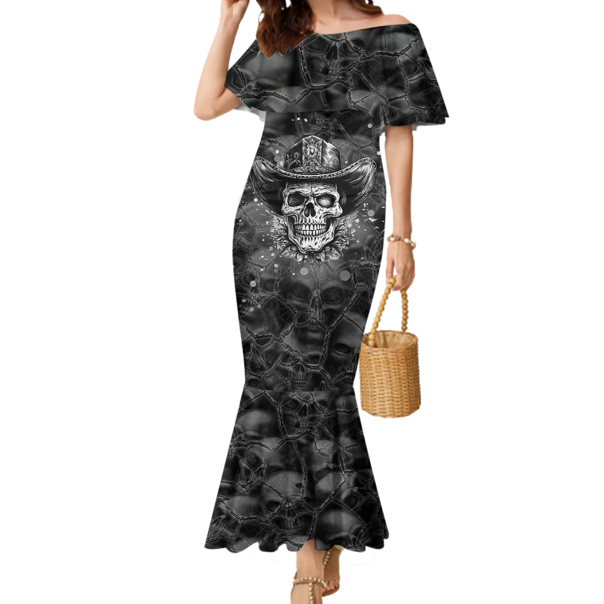 cowboy-skull-mermaid-dress-cowboy-take-me-away
