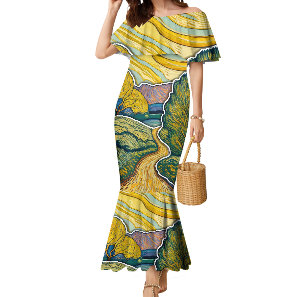 vincent-van-gogh-skull-mermaid-dress