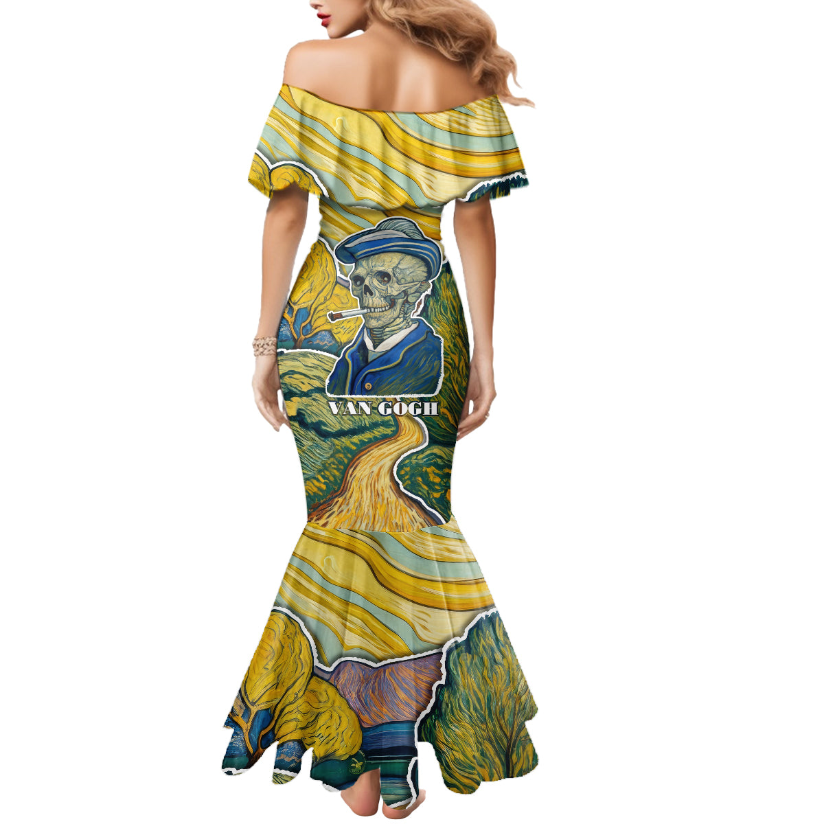 vincent-van-gogh-skull-mermaid-dress
