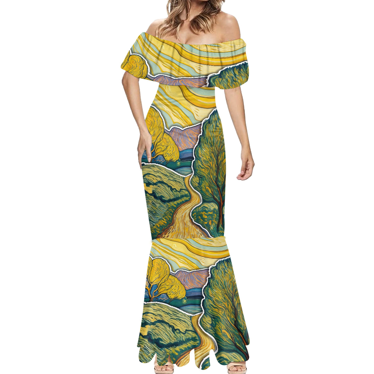 vincent-van-gogh-skull-mermaid-dress