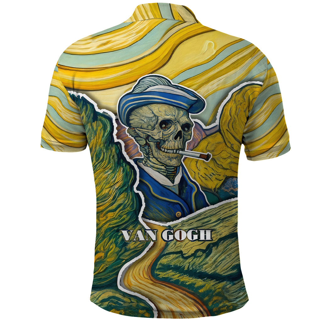 vincent-van-gogh-skull-polo-shirt