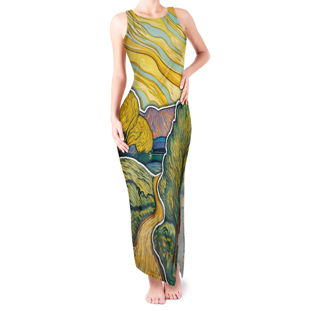 vincent-van-gogh-skull-tank-maxi-dress
