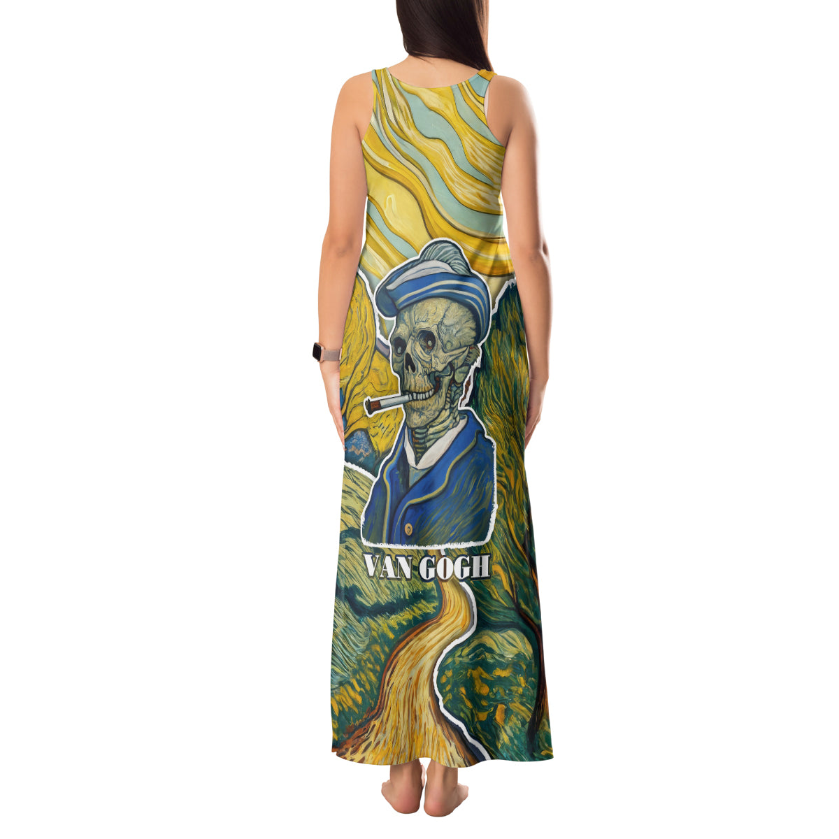 vincent-van-gogh-skull-tank-maxi-dress