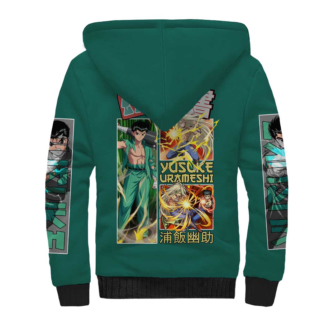 Yusuke Urameshi Yuyu Hakusho Sherpa Hoodie Anime Style