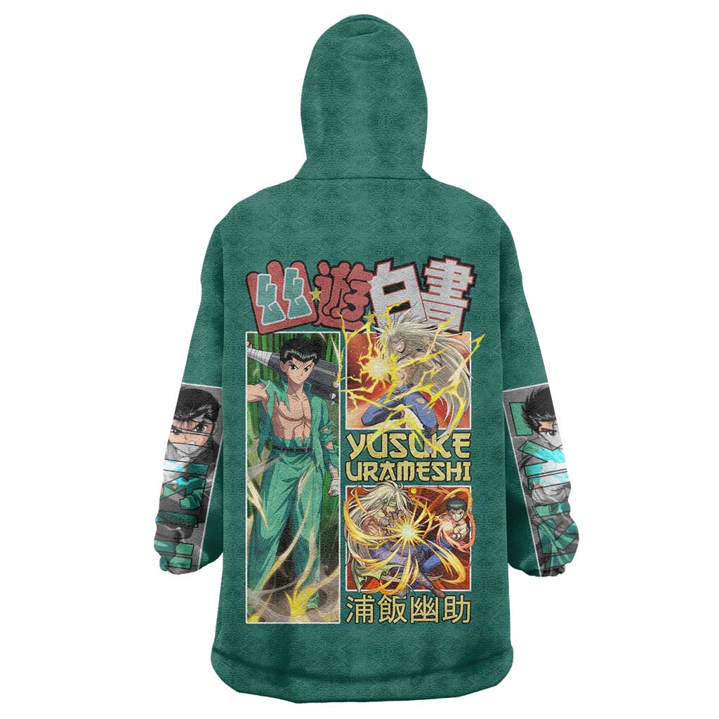 Yusuke Urameshi Yuyu Hakusho Wearable Blanket Hoodie Anime Style