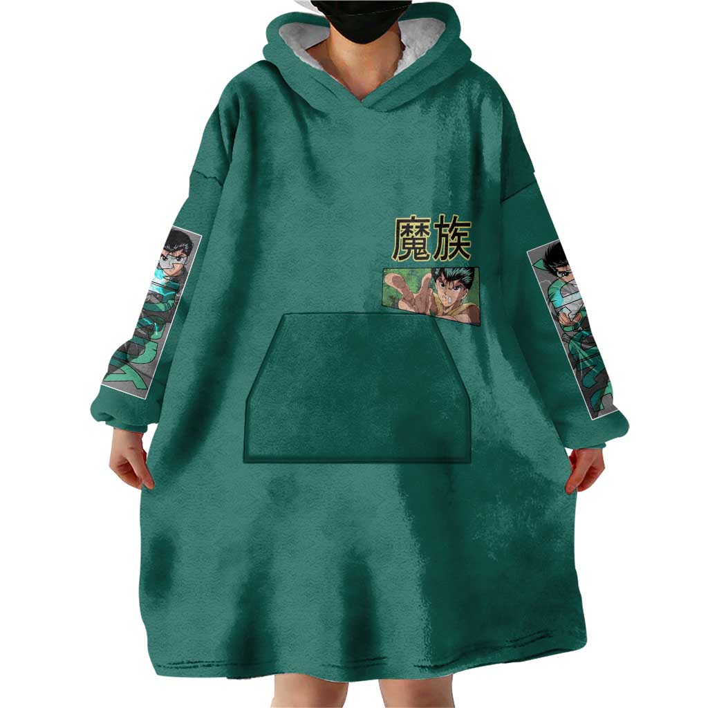 Yusuke Urameshi Yuyu Hakusho Wearable Blanket Hoodie Anime Style