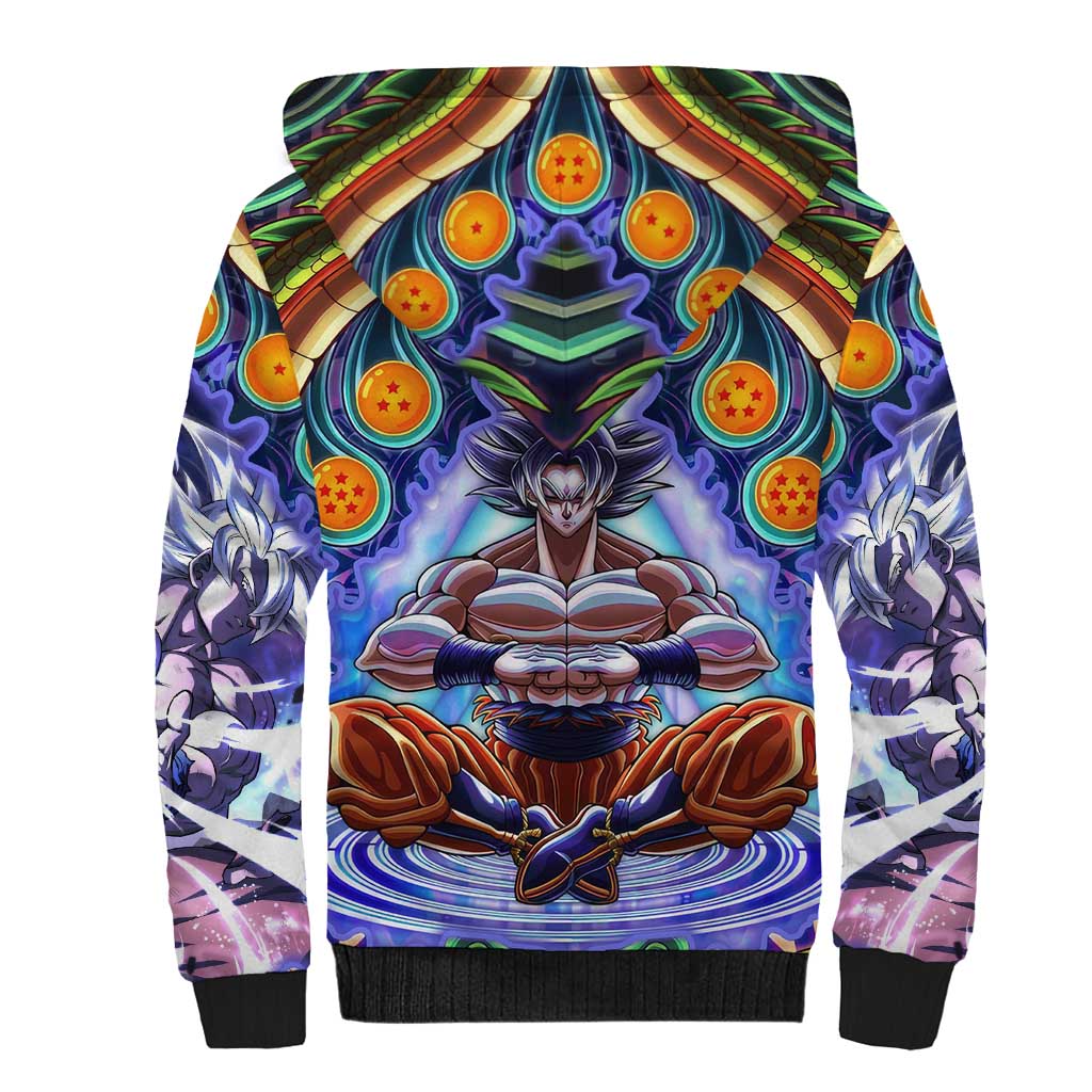 Trippy Ultra Instinct Goku Dragon Ball Z Sherpa Hoodie Anime Trippy Style