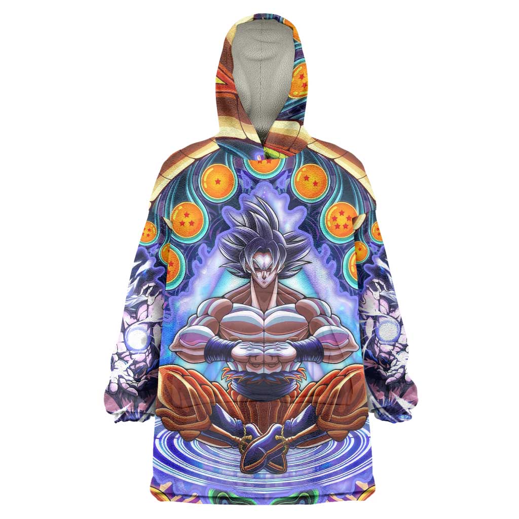 Trippy Ultra Instinct Goku Dragon Ball Z Wearable Blanket Hoodie Anime Trippy Style
