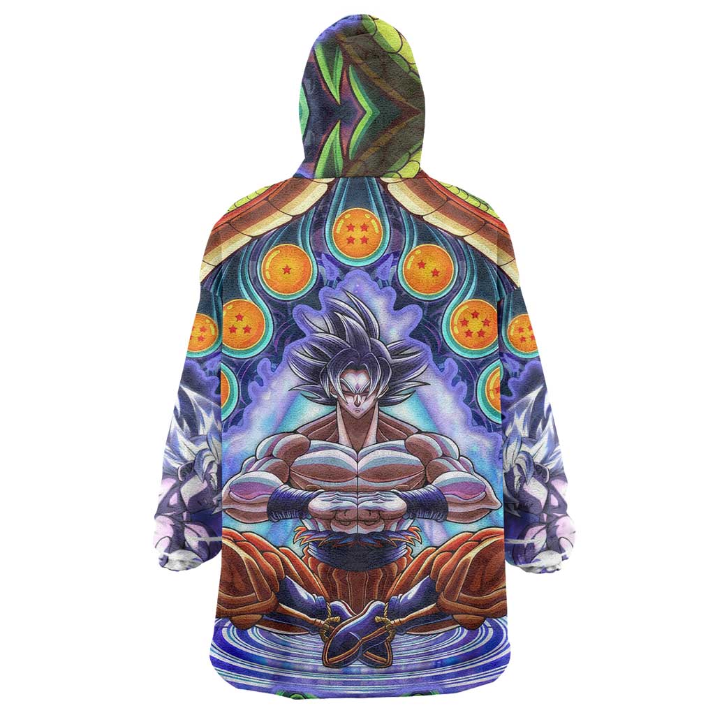 Trippy Ultra Instinct Goku Dragon Ball Z Wearable Blanket Hoodie Anime Trippy Style