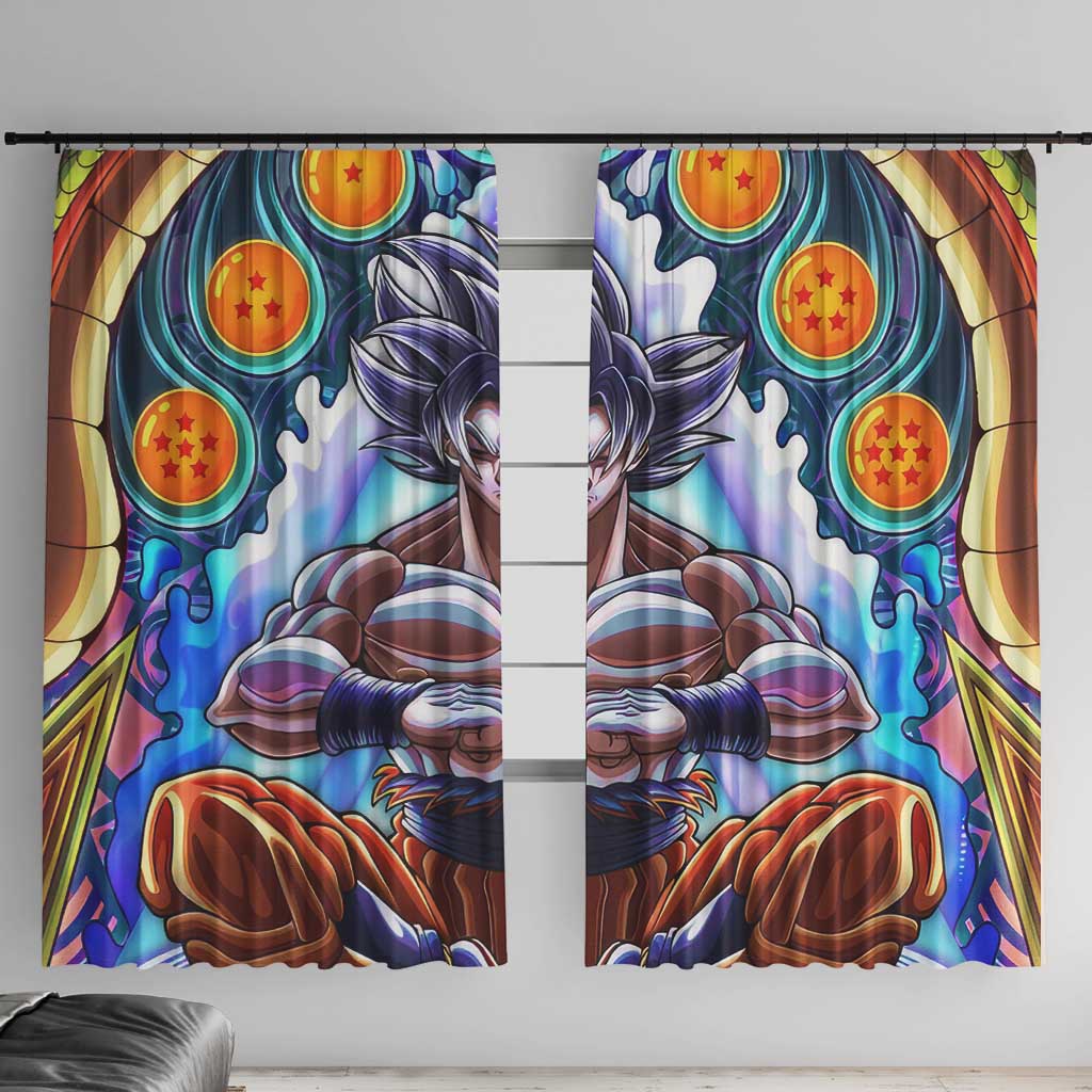 Trippy Ultra Instinct Goku Dragon Ball Z Window Curtain Anime Trippy Style