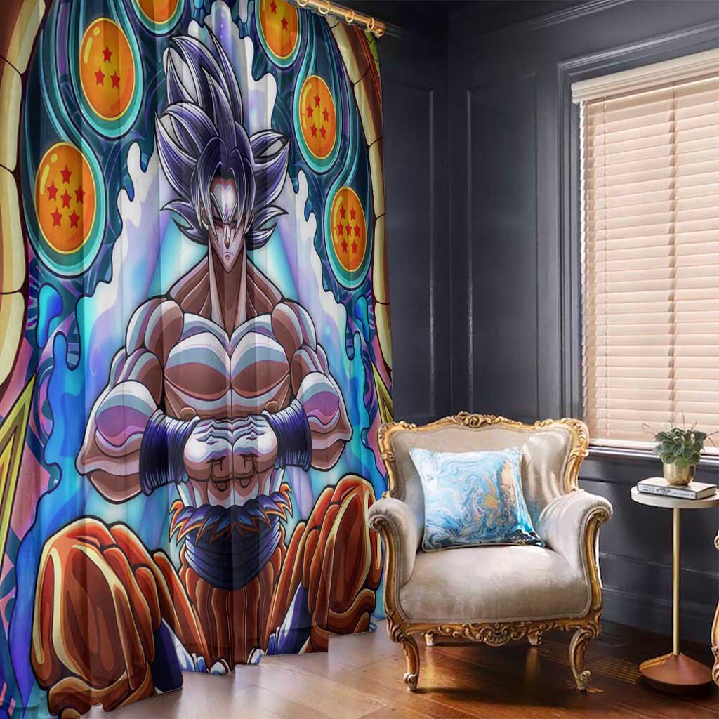 Trippy Ultra Instinct Goku Dragon Ball Z Window Curtain Anime Trippy Style