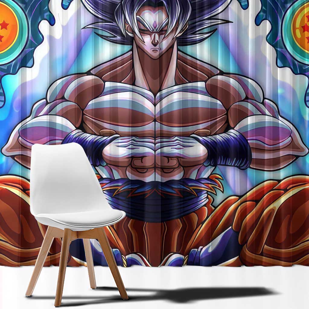 Trippy Ultra Instinct Goku Dragon Ball Z Window Curtain Anime Trippy Style