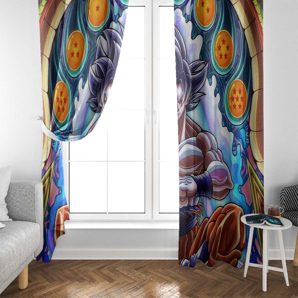 Trippy Ultra Instinct Goku Dragon Ball Z Window Curtain Anime Trippy Style
