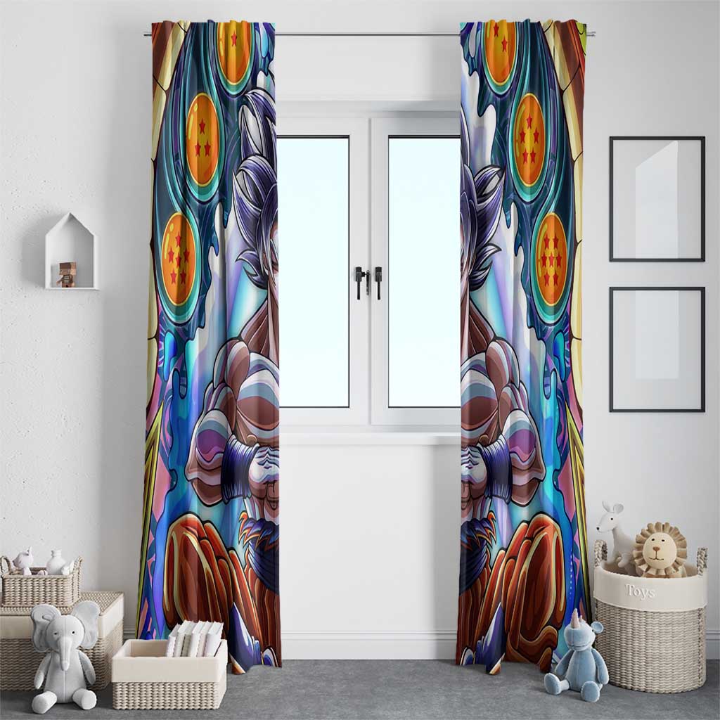 Trippy Ultra Instinct Goku Dragon Ball Z Window Curtain Anime Trippy Style