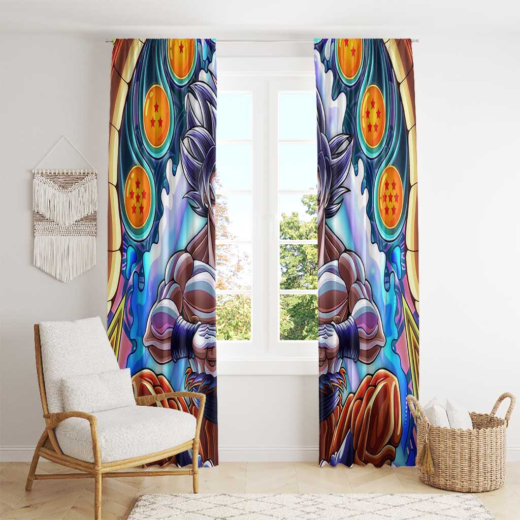 Trippy Ultra Instinct Goku Dragon Ball Z Window Curtain Anime Trippy Style