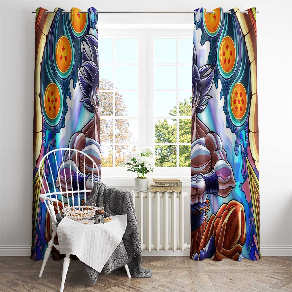 Trippy Ultra Instinct Goku Dragon Ball Z Window Curtain Anime Trippy Style